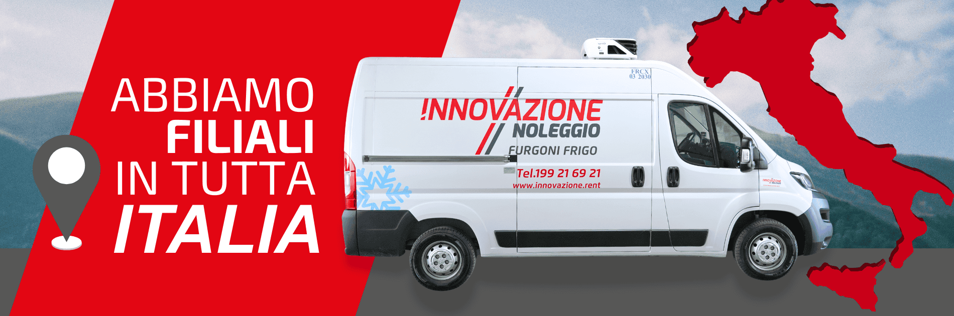LE FILIALI NOLEGGIO FURGONI FRIGORIFERO ITALIA